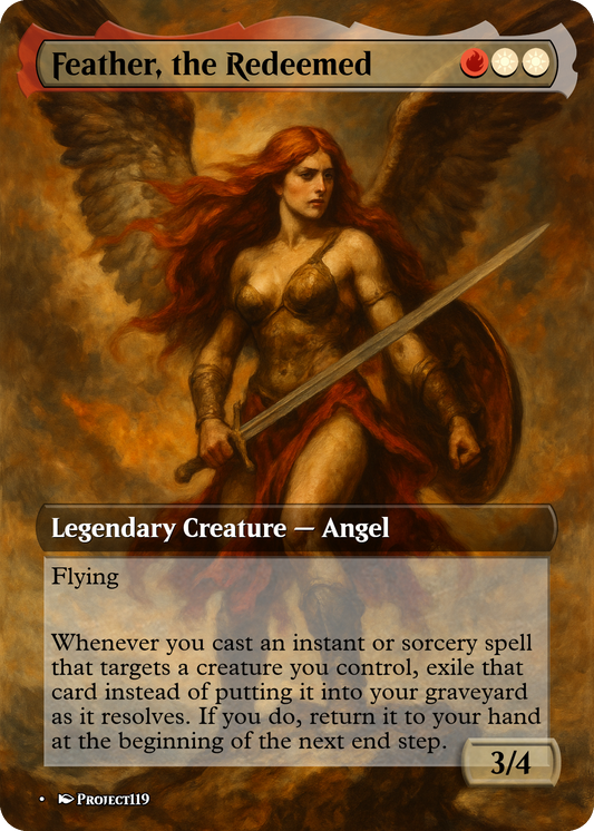 Feather, the Redeemed - Dark Fantasy Inspired Magic the Gathering Proxy Card