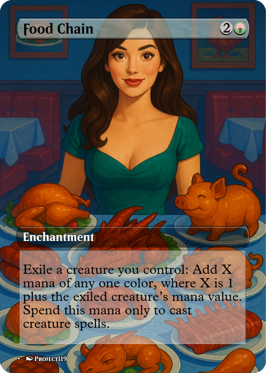 Food Chain - Digital Pin Up Magic the Gathering Proxy Card