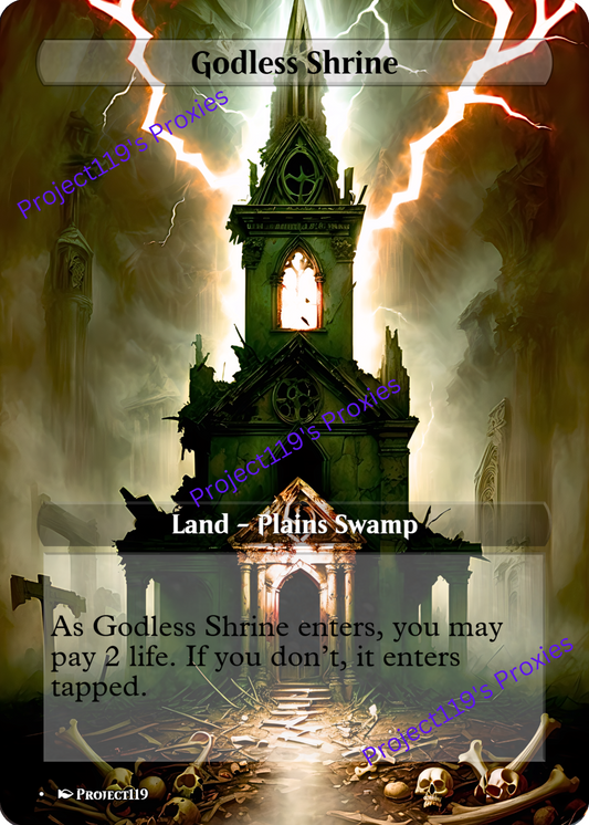 Godless Shrine - Magic the Gathering Proxy Card