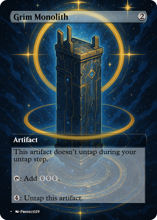 Grim Monolith - Celestial Art Inspired Magic the Gathering Proxy Card