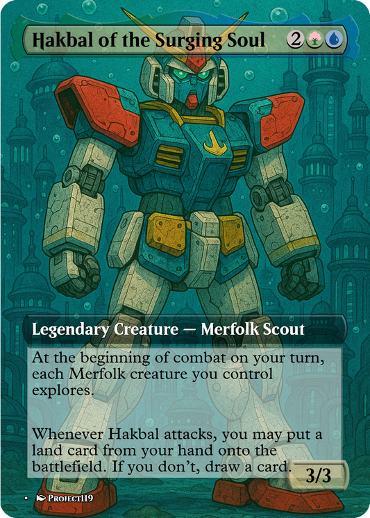 Hakbal of the Surging Soul - Gundam Inspired Magic the Gathering Proxy Card