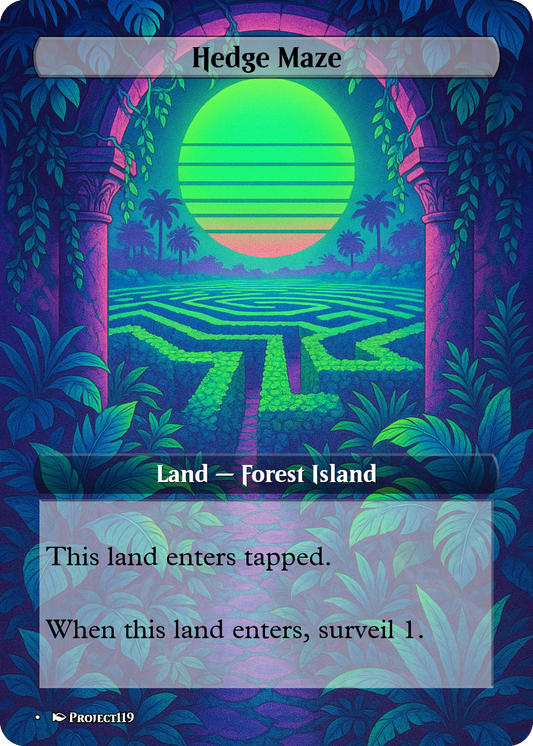 Vaporwave Inspired 10 Surveil Land Bundle - Magic the Gathering Proxy Cards