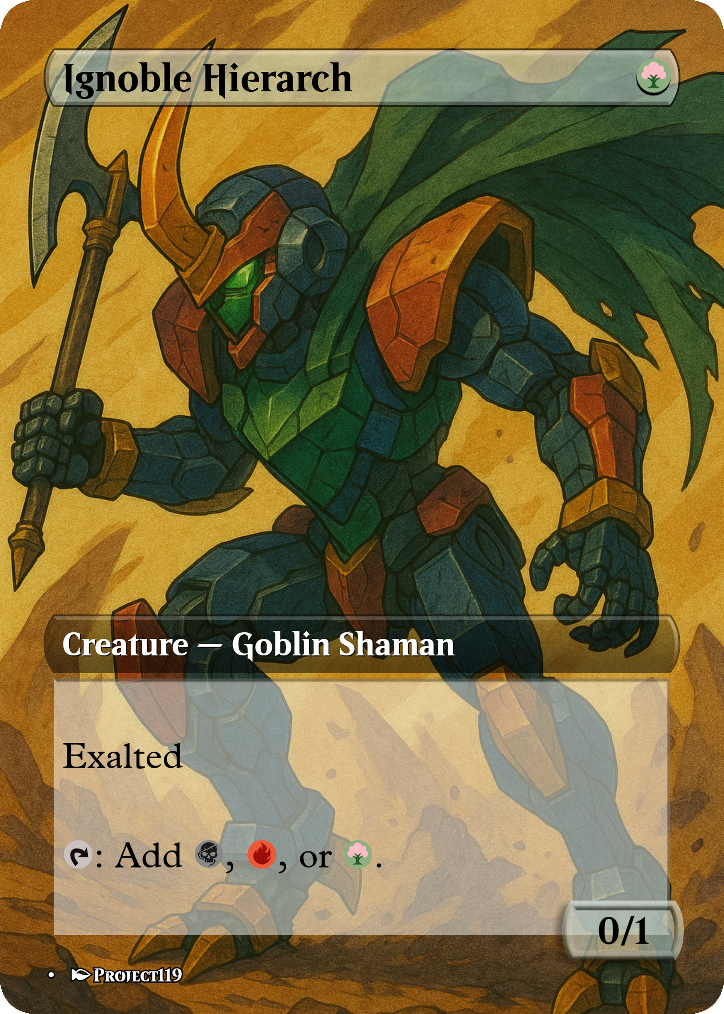 Ignoble Hierarch - Gundam Inspired Magic the Gathering Proxy Card