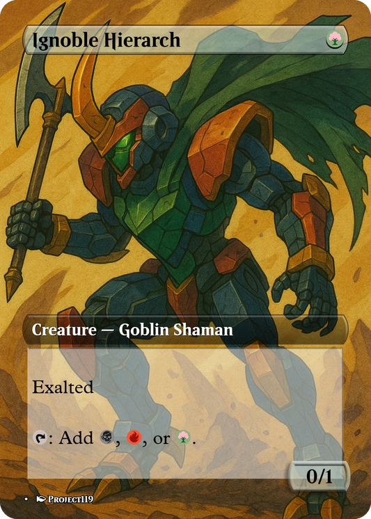 Ignoble Hierarch - Gundam Inspired Magic the Gathering Proxy Card