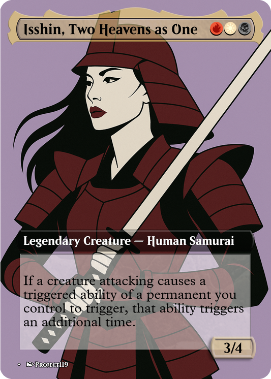 Isshin, Two Heavens as One - Nagel Inspired Magic the Gathering Proxy Card
