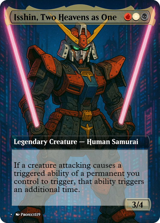 Isshin, Two Heavens as One - Gundam Inspired Magic the Gathering Proxy Card