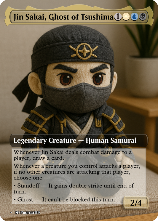 Jin Sakai, Ghost of Tsushima - Plushie Inspired Magic the Gathering Proxy Card