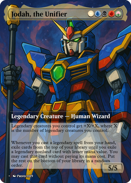 Jodah, the Unifier - Gundam Inspired Magic the Gathering Proxy Card
