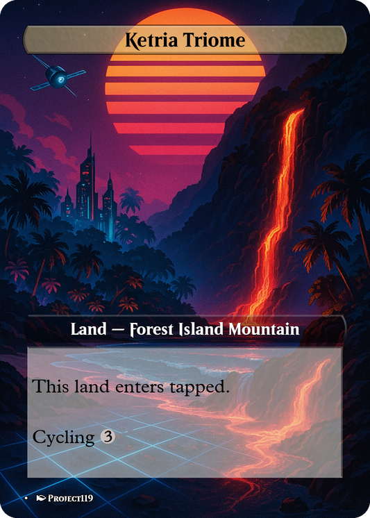 Synthwave Inspired 18 Land Temur Commander Starter Bundle - Magic the Gathering Proxy Cards