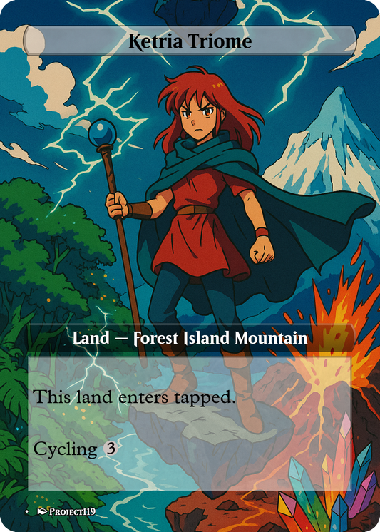 1990’s Anime Inspired 18 Land Temur Commander Starter Bundle - Magic the Gathering Proxy Cards