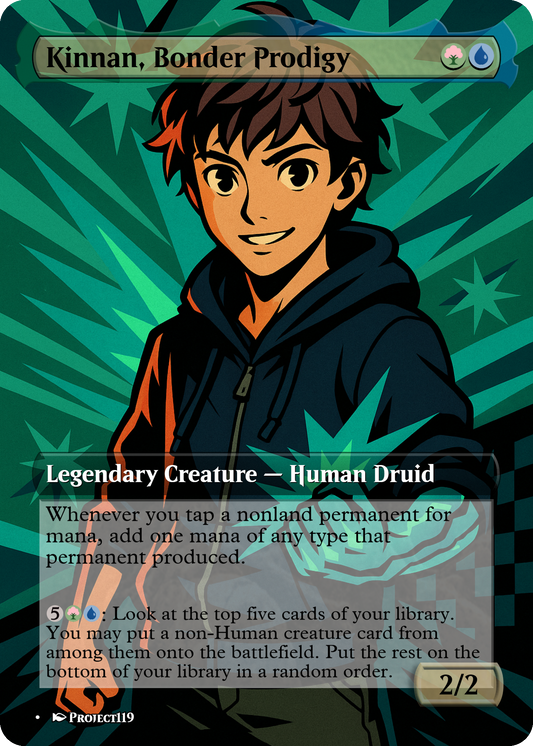 Kinnan, Bonder Prodigy - Persona Inspired Magic the Gathering Proxy Card
