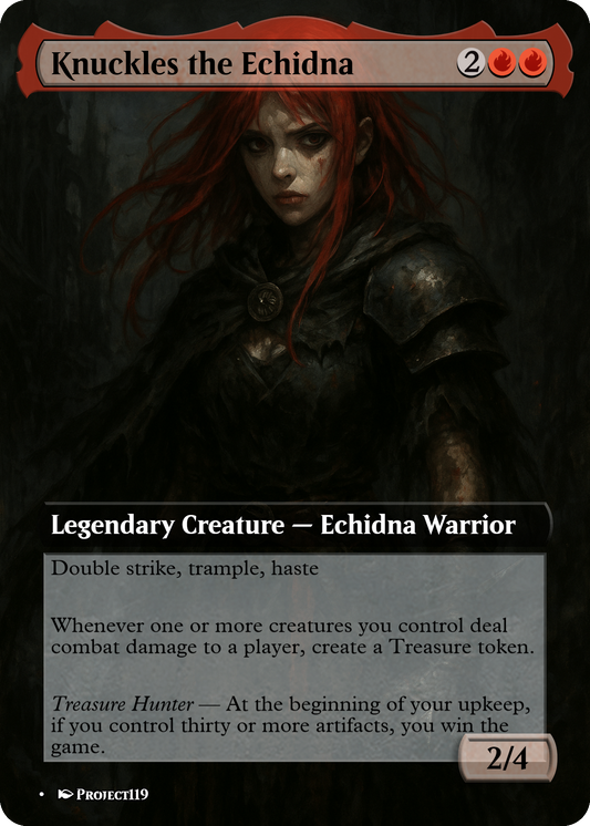 Knuckles the Echidna - Gothic Beauty Magic the Gathering Proxy Card