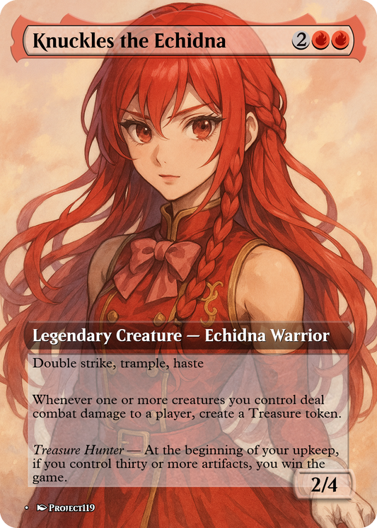Knuckles the Echidna - Shoujo Princess Magic the Gathering Proxy Card