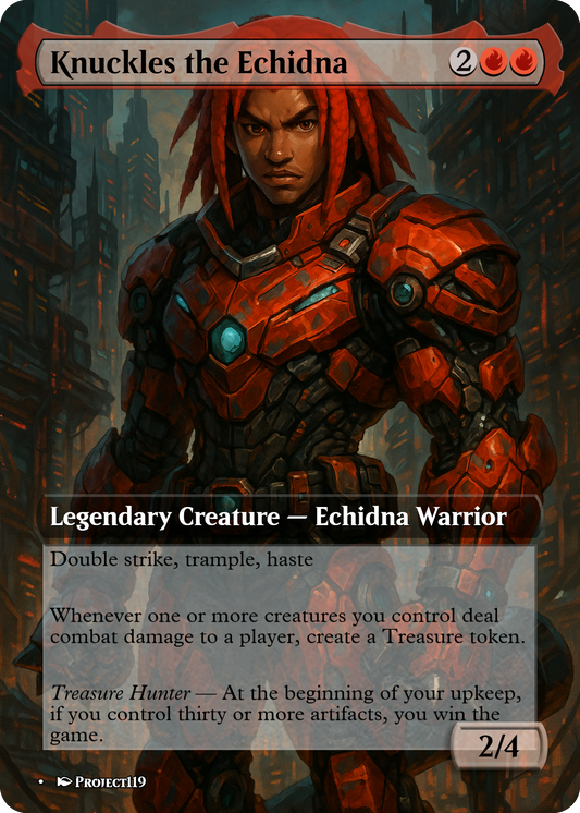 Knuckles the Echidna - Cyberpunk Rogue Magic the Gathering Proxy Card