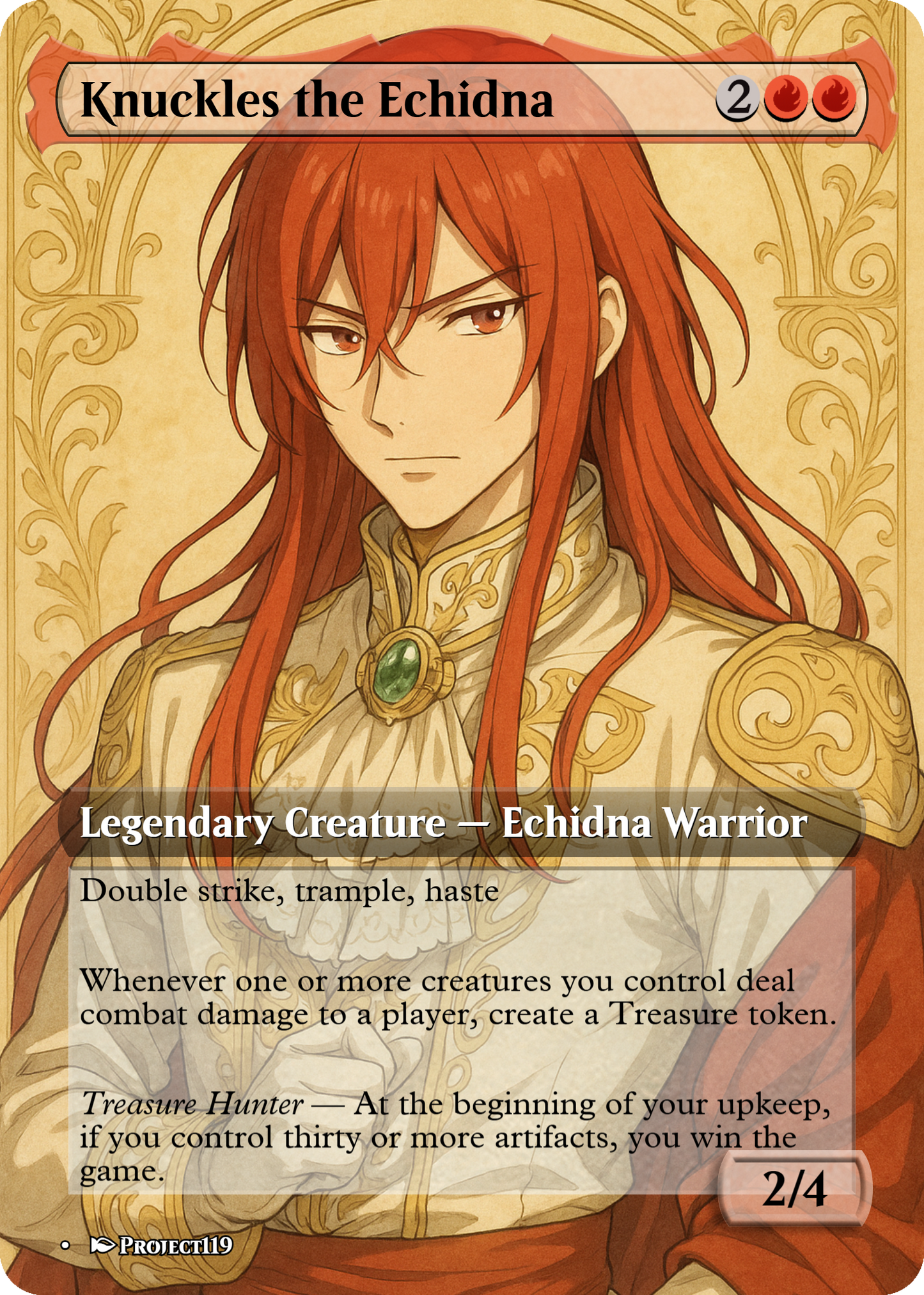 Knuckles the Echidna - Shoujo Prince Magic the Gathering Proxy Card