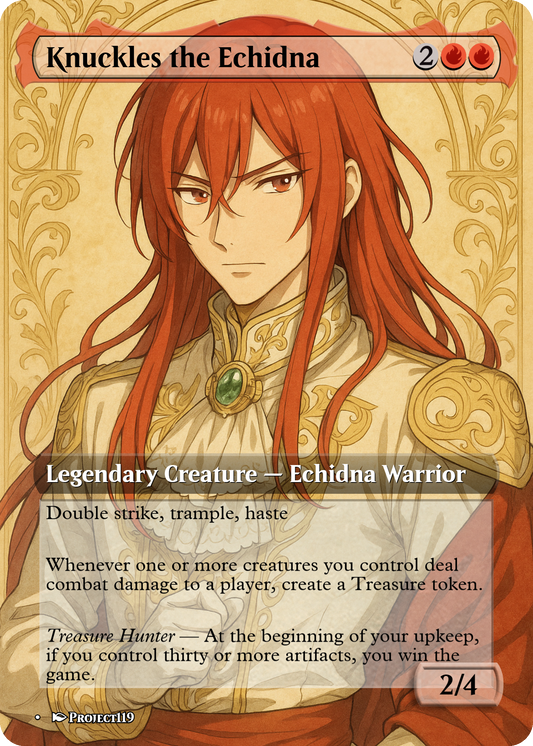 Knuckles the Echidna - Shoujo Prince Magic the Gathering Proxy Card