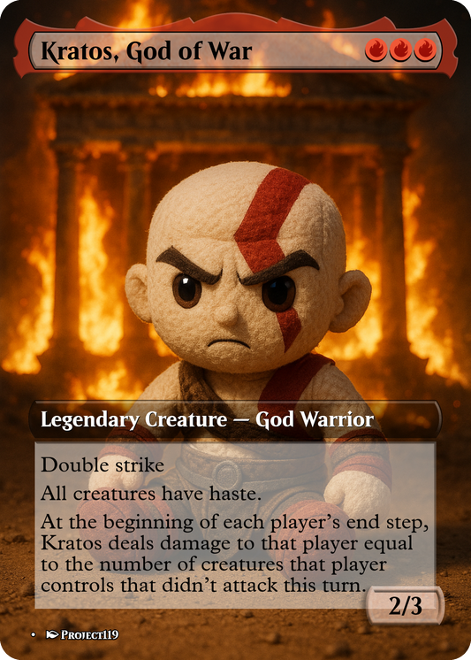 Kratos, God of War - Plushie Inspired Magic the Gathering Proxy Card