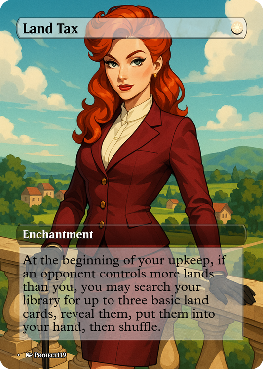 Land Tax - Digital Pin Up Magic the Gathering Proxy Card