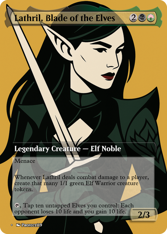 Lathril, Blade of the Elves - Nagel Inspired Magic the Gathering Proxy Card