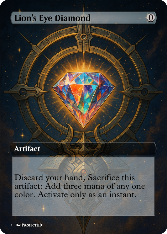 Lion's Eye Diamond - Celestial Art Inspired Magic the Gathering Proxy Card