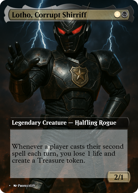 Lotho, Corrupt Shirriff - Magic the Gathering Proxy Card