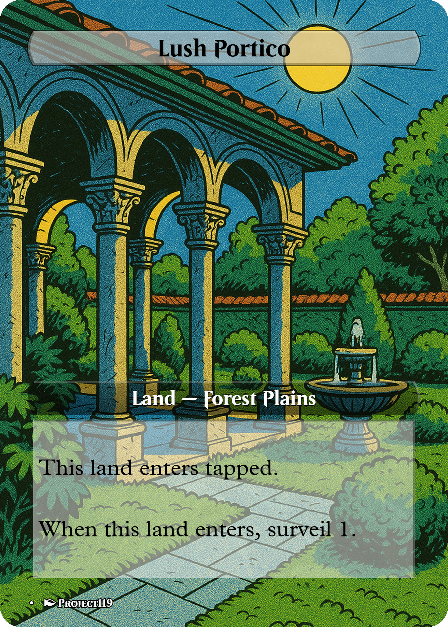 1980s Comic Art Inspired 10 Surveil Land Bundle - Magic the Gathering Proxy
