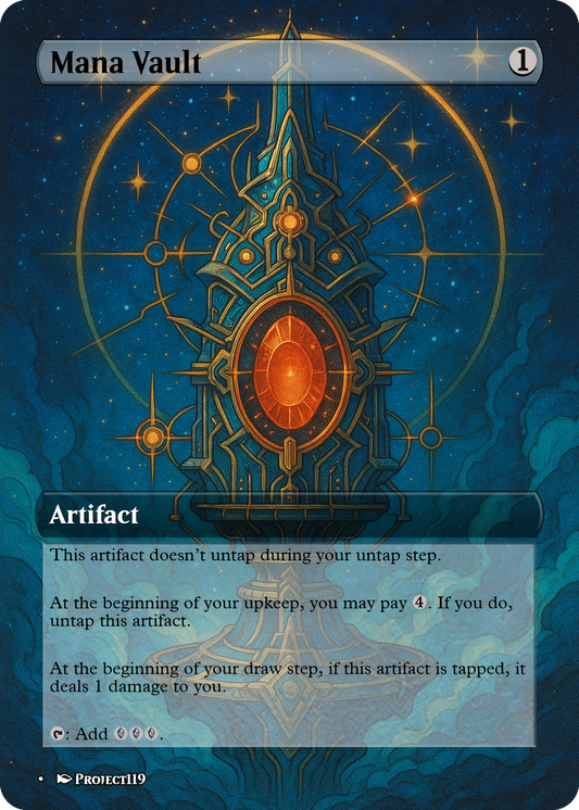 Mana Vault - Celestial Art Inspired Magic the Gathering Proxy Card