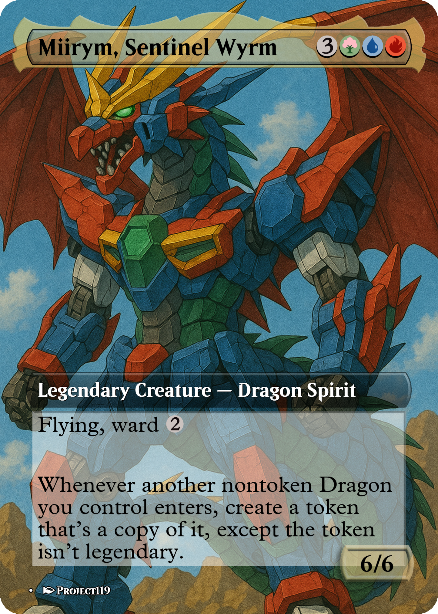 Miirym, Sentinel Wyrm - Gundam Inspired Magic the Gathering Proxy Card