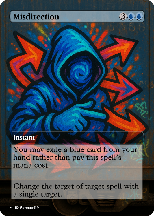 Misdirection - Graffiti Inspired Magic the Gathering Proxy Card