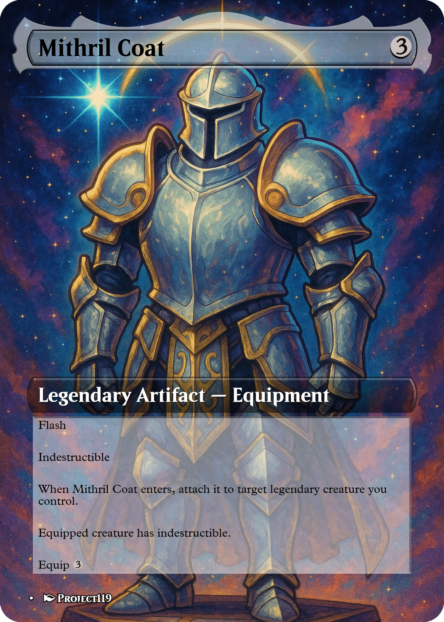 Mithril Coat - Celestial Art Inspired Magic the Gathering Proxy Card