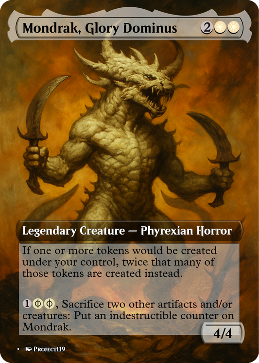 Mondrak, Glory Dominus - Dark Fantasy Inspired Magic the Gathering Proxy Card