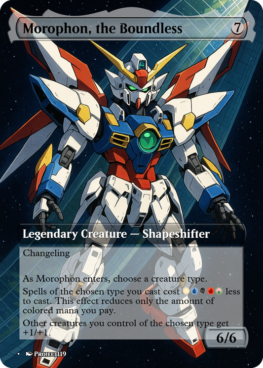 Morophon, the Boundless - Gundam Inspired Magic the Gathering Proxy Card