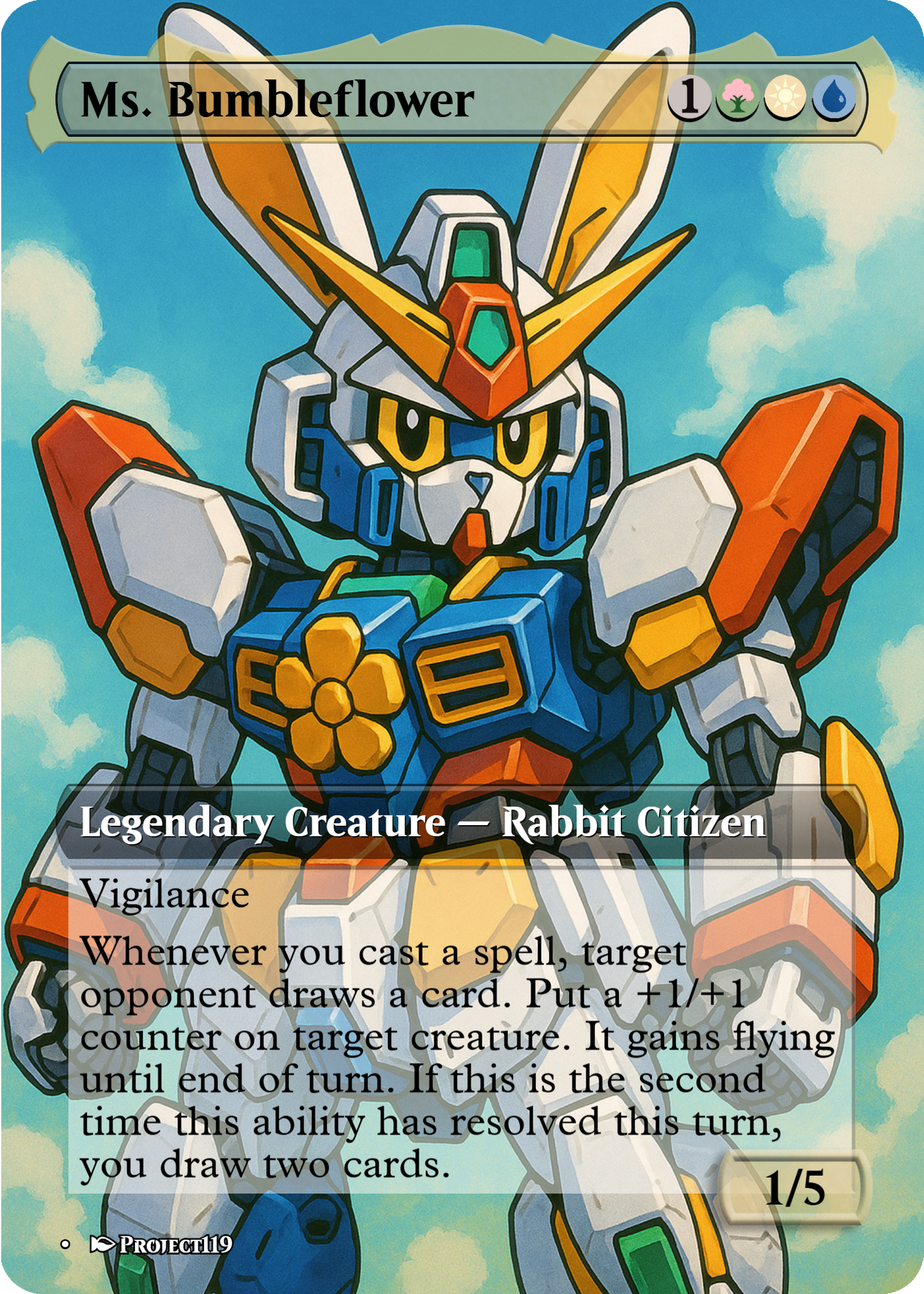 Ms. Bumbleflower - Gundam Inspired Magic the Gathering Proxy Card