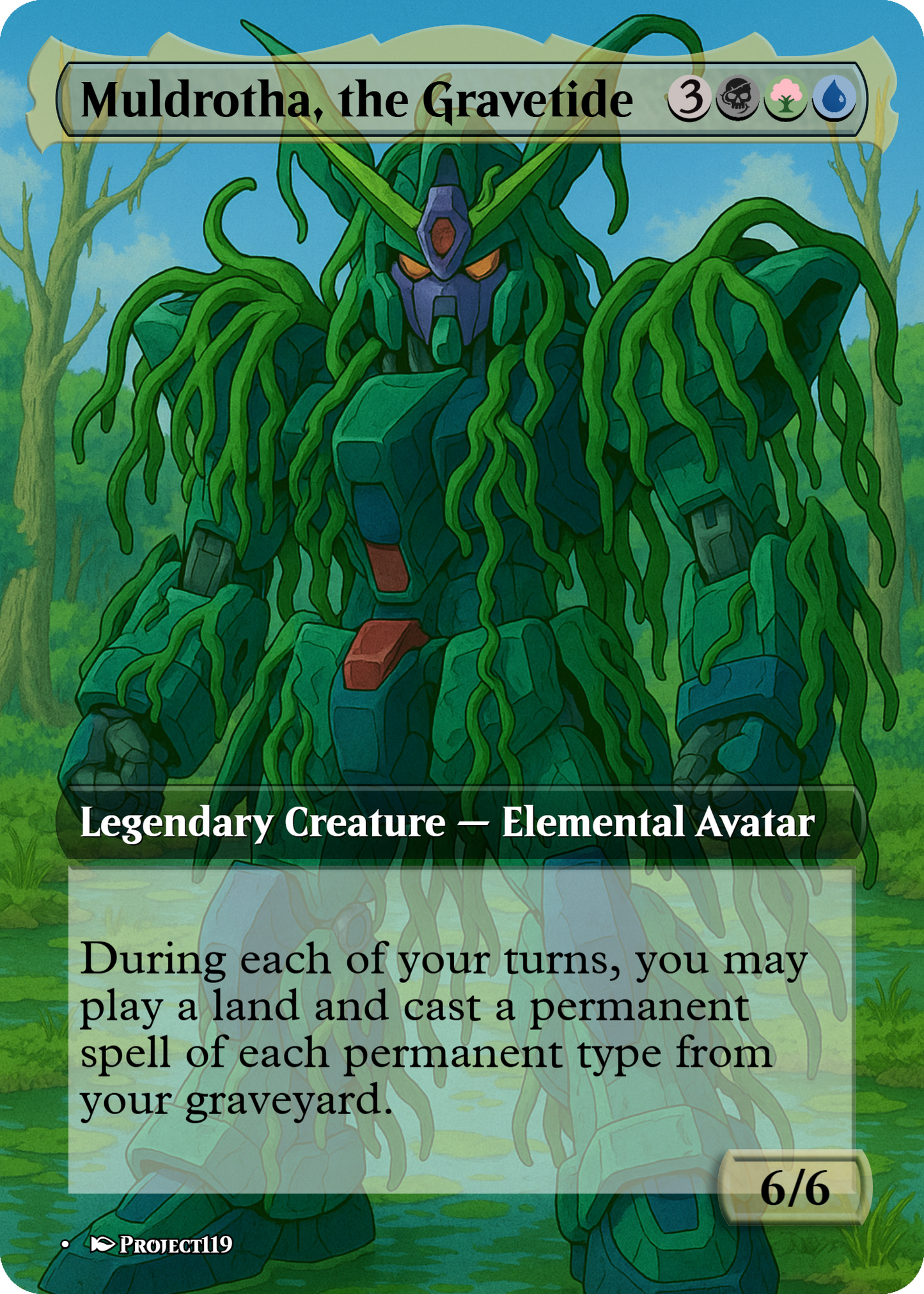 Muldrotha, the Gravetide - Gundam Inspired Magic the Gathering Proxy Card