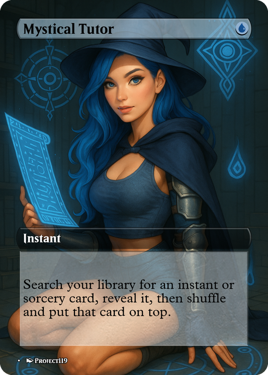 Mystical Tutor - Digital Pin Up Magic the Gathering Proxy Card