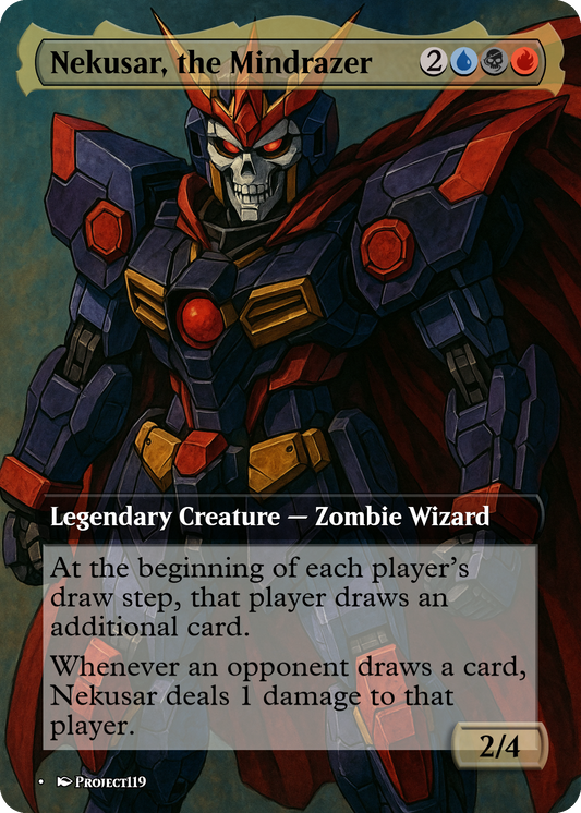 Nekusar, the Mindrazer - Gundam Inspired Magic the Gathering Proxy Card