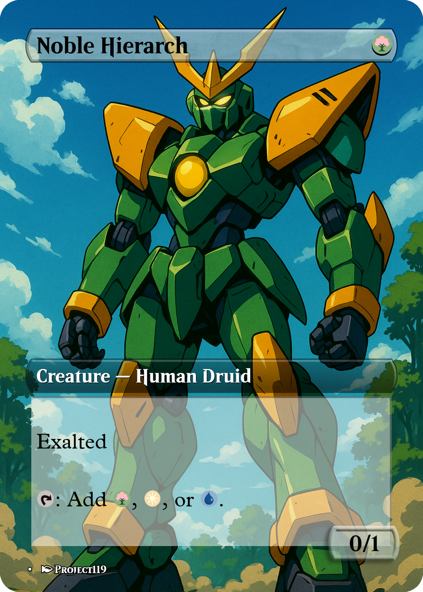 Noble Hierarch - Gundam Inspired Magic the Gathering Proxy Card