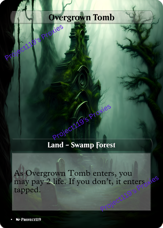Overgrown Tomb - Magic the Gathering Proxy Card