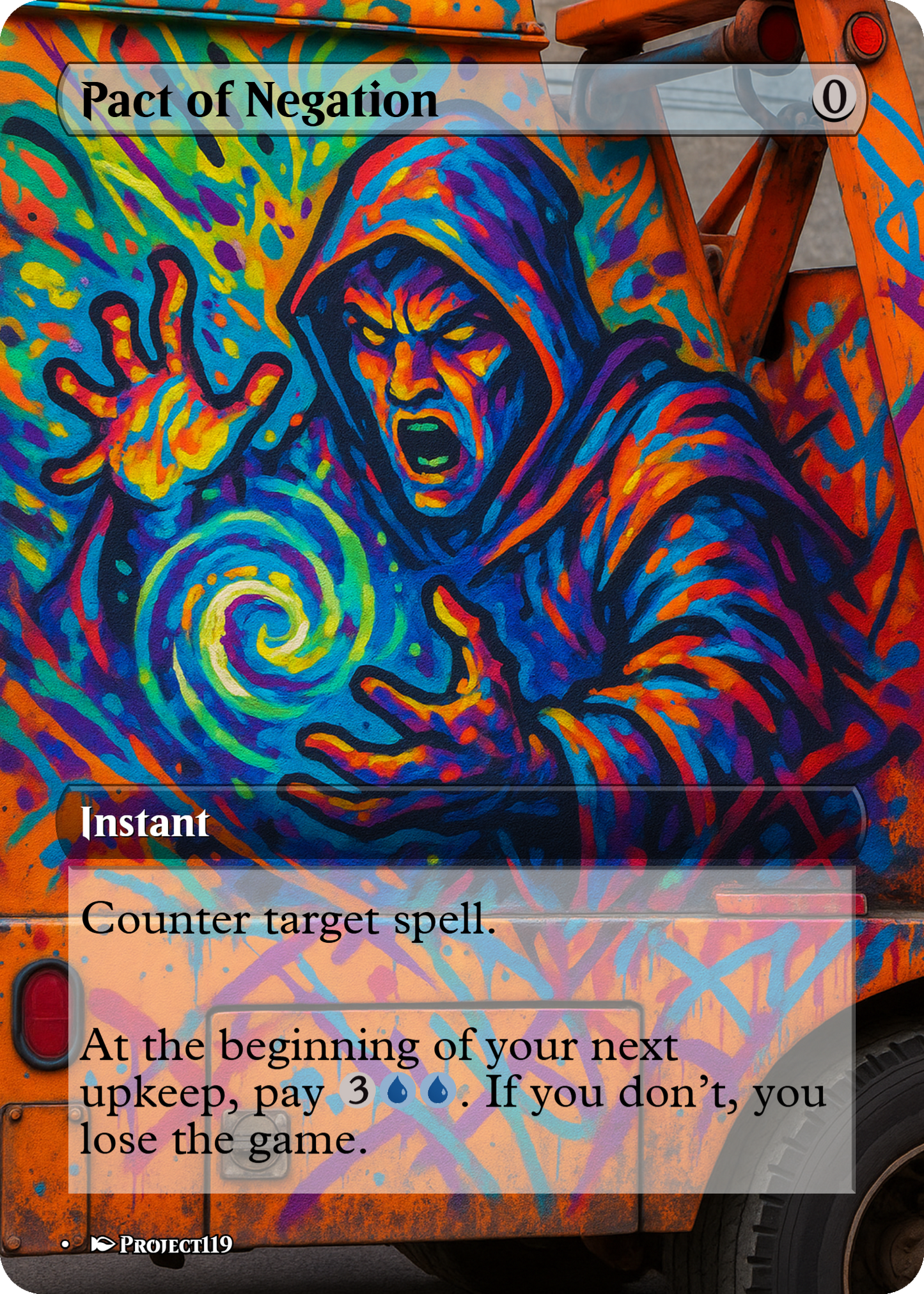 Pact of Negation - Graffiti Inspired Magic the Gathering Proxy Card