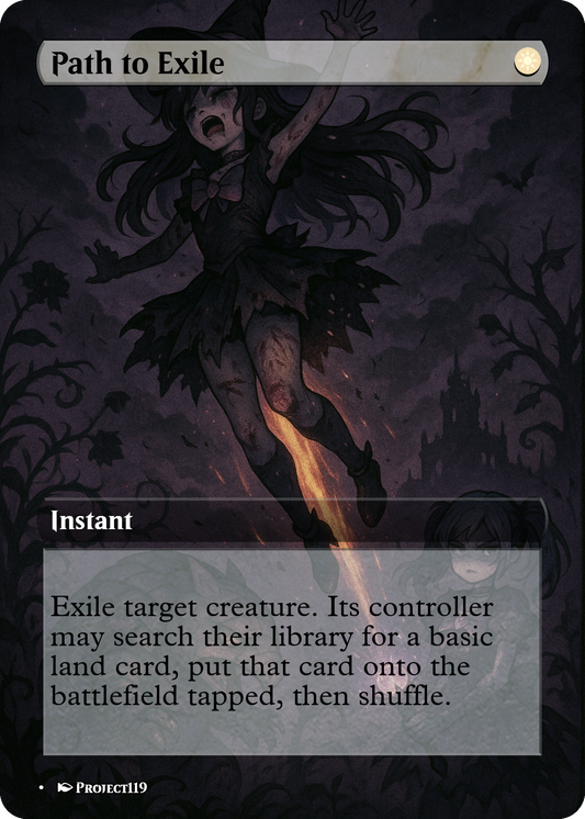 Path to Exile - Dark Magical Girl Inspired Magic the Gathering Proxy Card