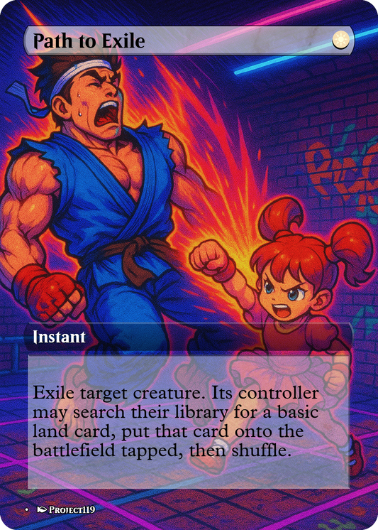 Path to Exile - Neon Arcade Inspired Magic the Gathering Proxy Card