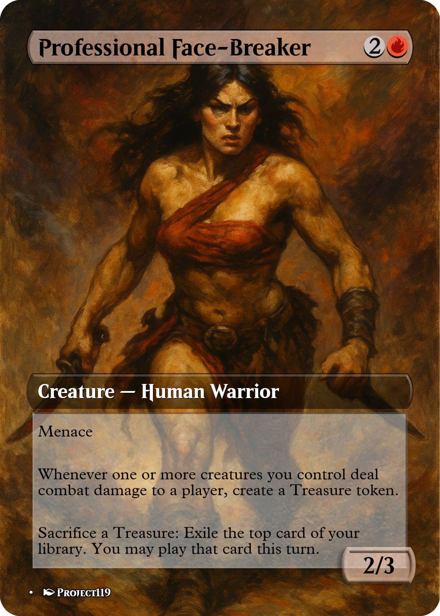 Professional Face-Breaker - Dark Fantasy Inspired Magic the Gathering Proxy Card