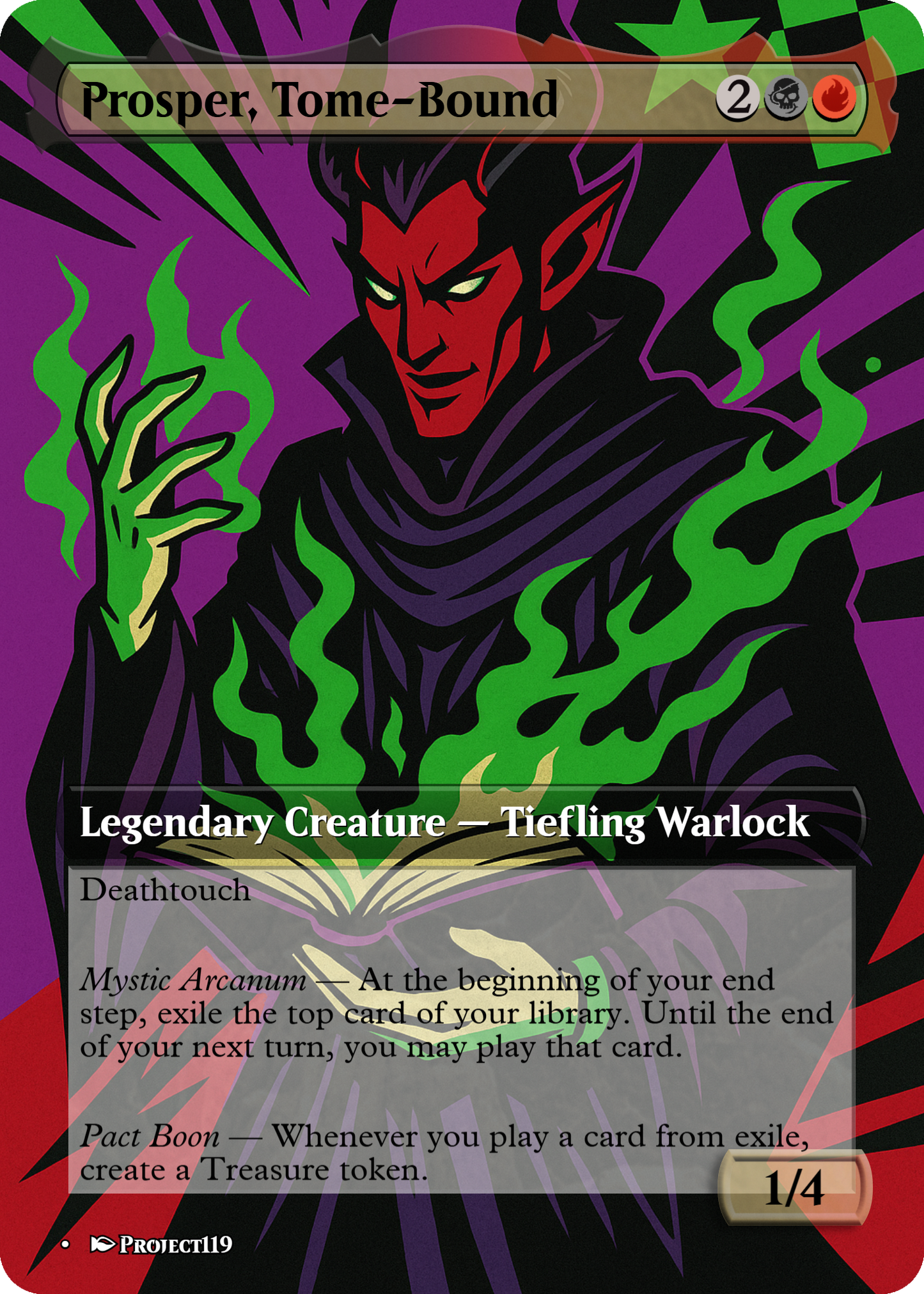 Prosper, Tome-Bound - Persona Inspired Magic the Gathering Proxy Card