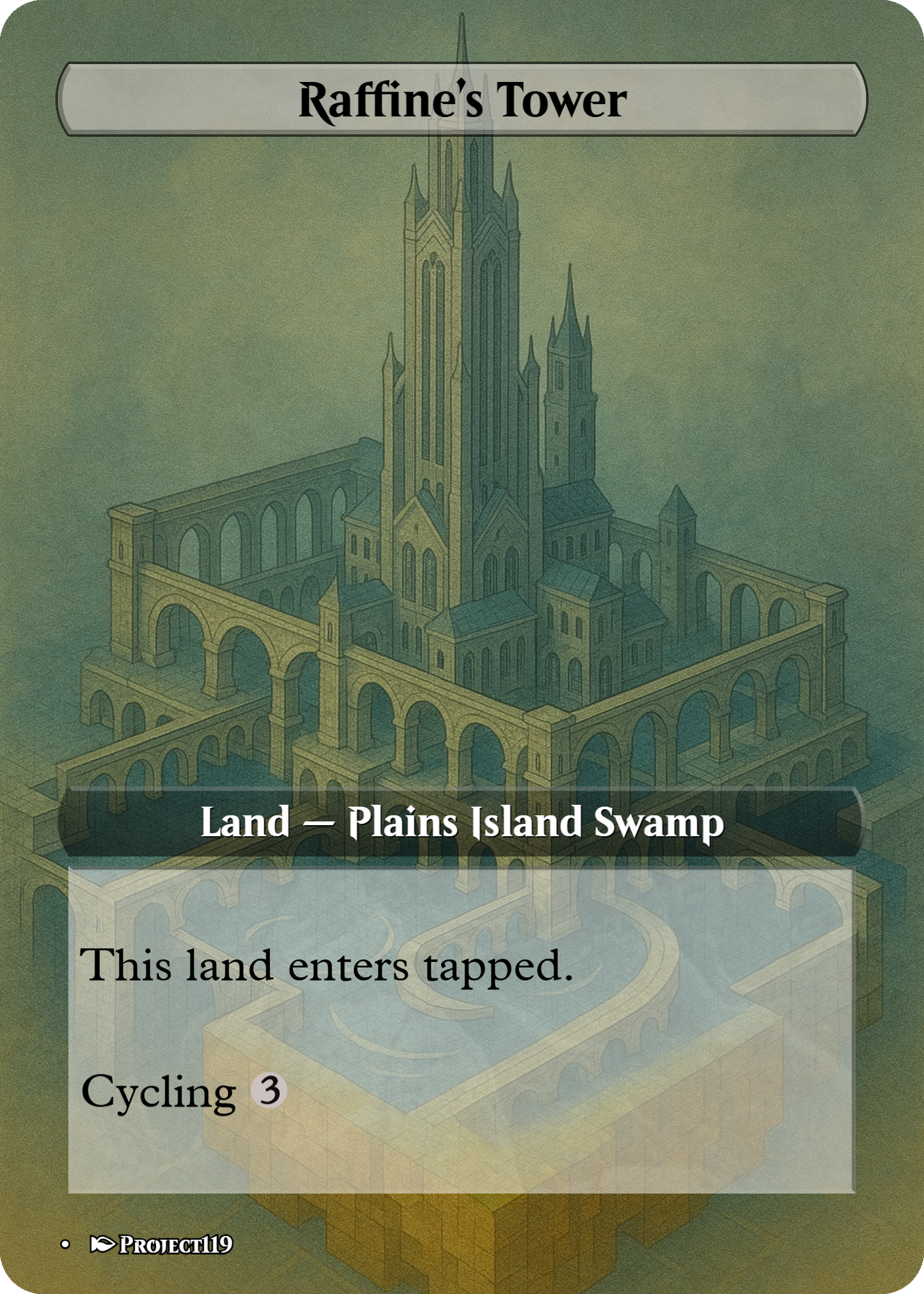 Isometric Art Inspired 18 Land Esper Commander Starter Bundle - Magic the Gathering Proxy Cards
