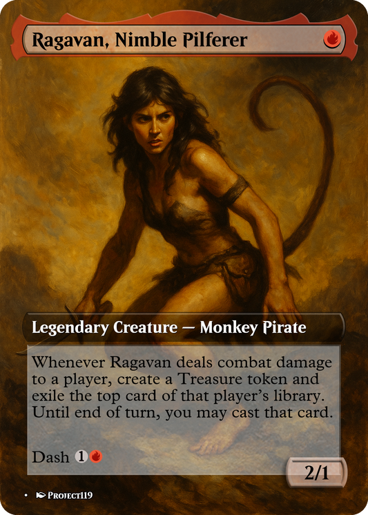 Ragavan, Nimble Pilferer - Dark Fantasy Inspired Magic the Gathering Proxy Card