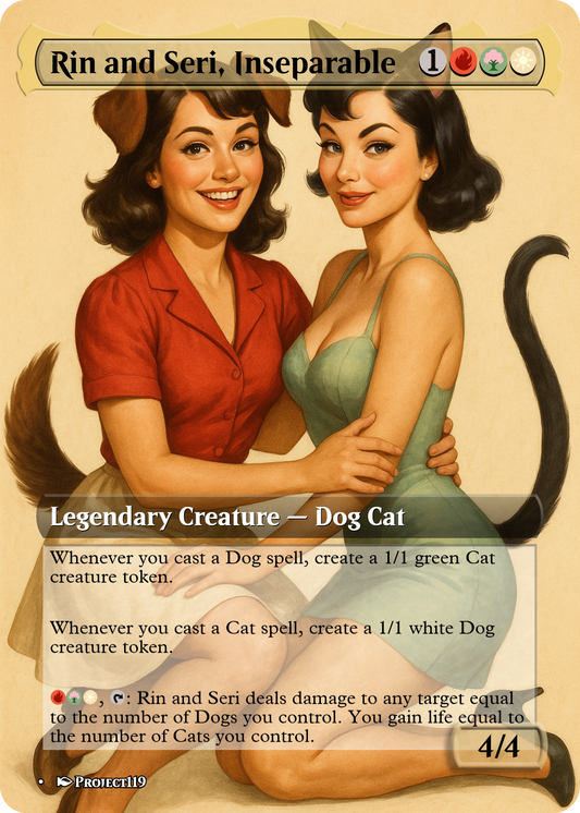 Rin and Seri, Inseparable - Magic the Gathering Proxy Card