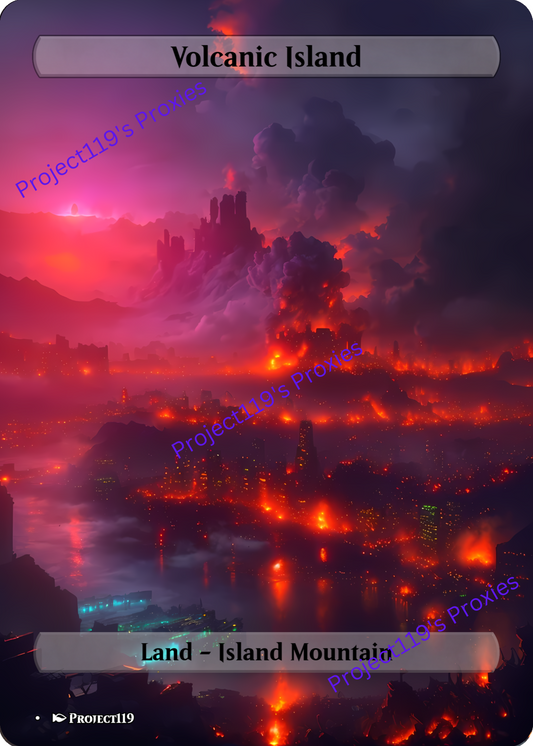 Volcanic Island - Magic the Gathering Proxy Dual Land