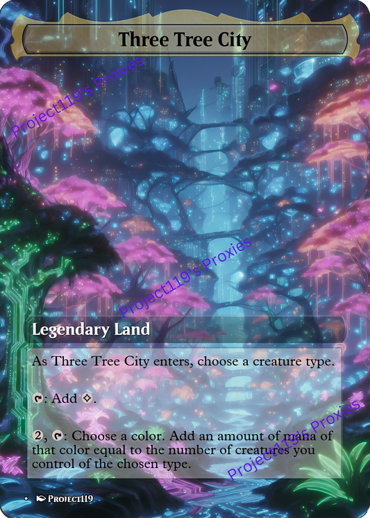 Three Tree City - Magic the Gathering Proxy Dual Land