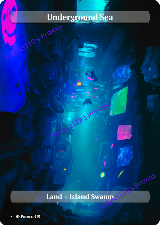 Underground Sea - Magic the Gathering Proxy Dual Land