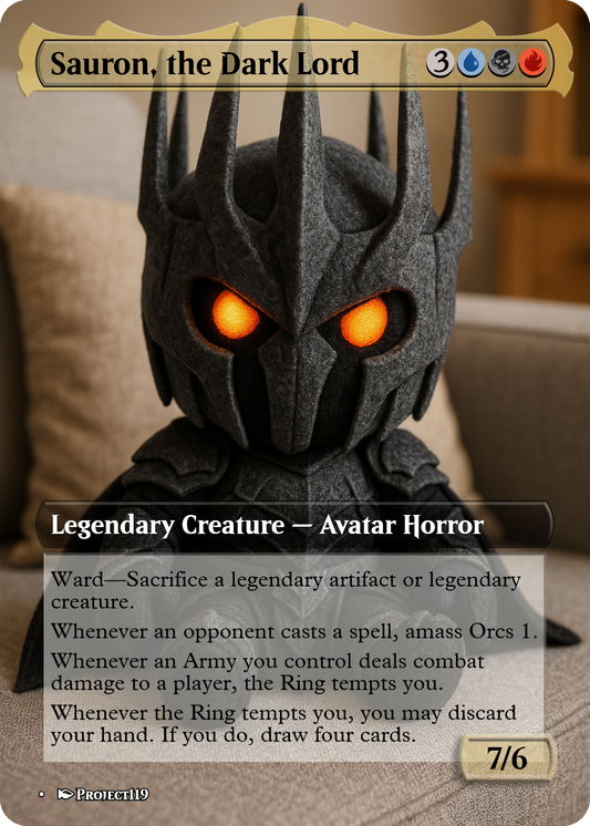 Sauron, the Dark Lord - Plushie Inspired Magic the Gathering Proxy Card